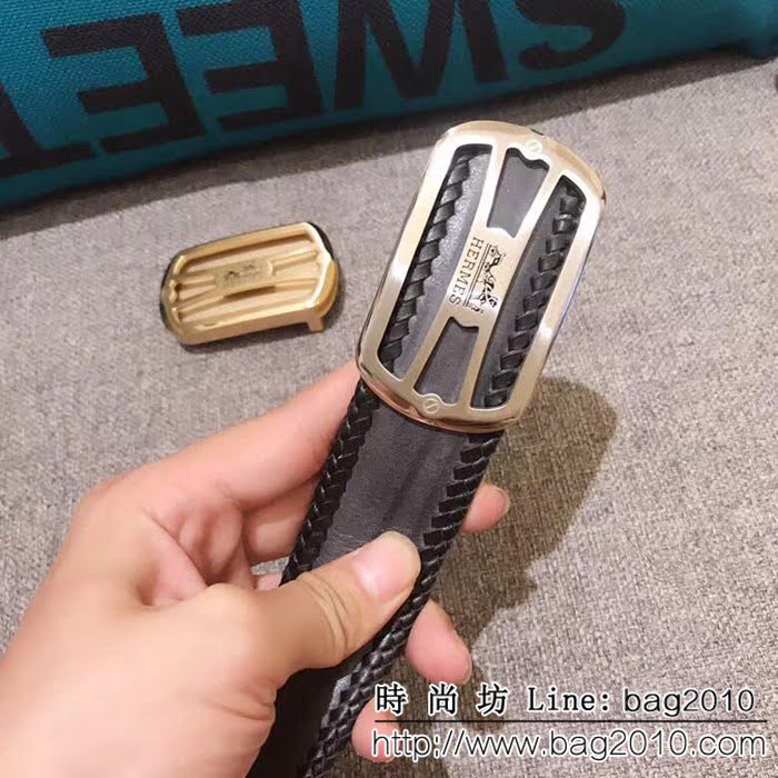 愛馬仕HERMES 專櫃熱推款 經典扣 進口牛皮 男士皮帶高端男士皮帶 HHG1090